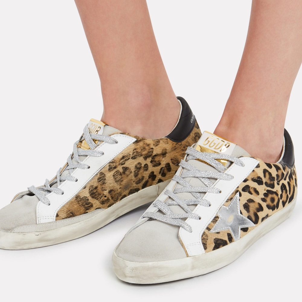 NIB Golden Goose Superstar Leopard Sneakers